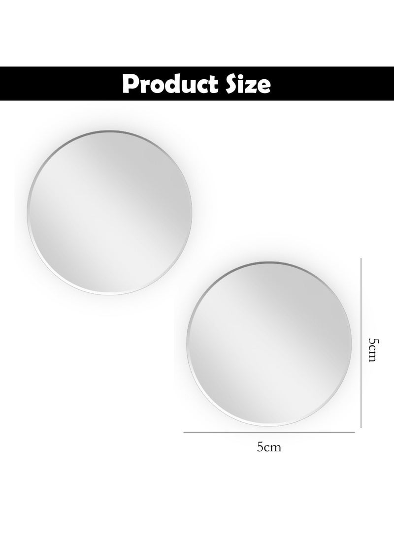 2Pcs Cars BlindSpot Mirrors Side Mirror Removable Adjustabe Angle Round Wide Angle Convex RearView Mirror Car Accessories Universal HD Glass for Suvs Auto Motorcycles RVs - Image 2