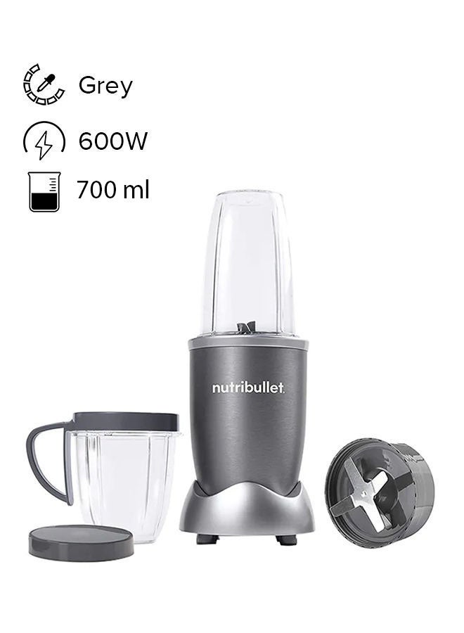 نوتري بوليت نظام خلاط وخافق عالي السرعة مكون من 8 قطع 700 ml 600 W NBR-0812M رمادي - Image 1