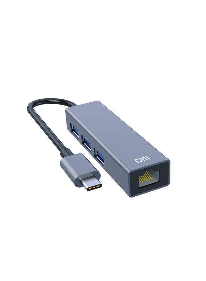 DM Dm Damai Type-C To Usb 2.0 Splitter Four-In-One Expansion Dock With Gigabit Ethernet Port Hub Hub External Wired Network Card For Laptop Chb002 - Image 5