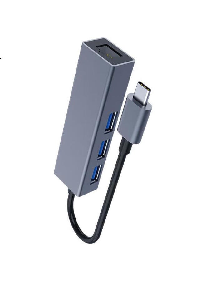 DM Dm Damai Type-C To Usb 2.0 Splitter Four-In-One Expansion Dock With Gigabit Ethernet Port Hub Hub External Wired Network Card For Laptop Chb002 - Image 2