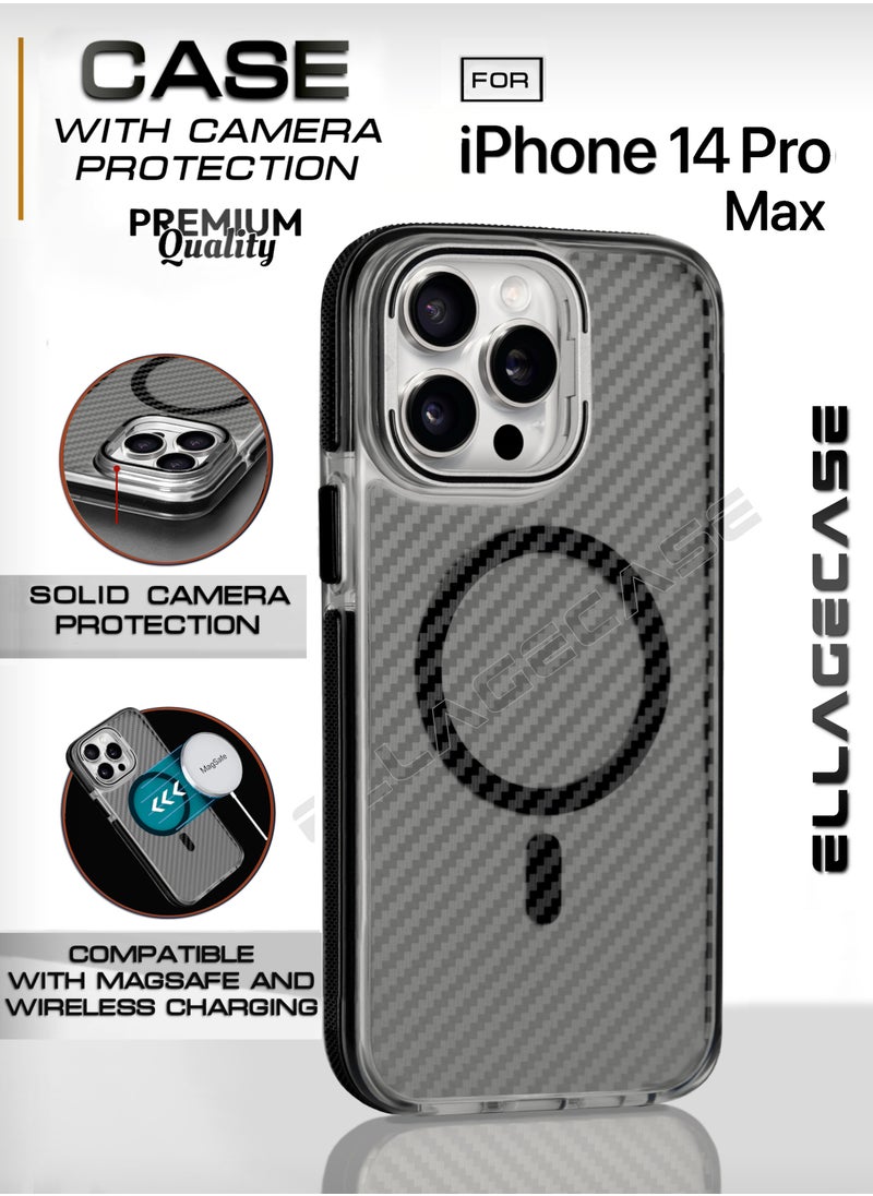ELLAGECASE iPhone 14 Pro Max Case – Shockproof, Stand Feature, Camera Protection & MagSafe Compatible  - Image 1