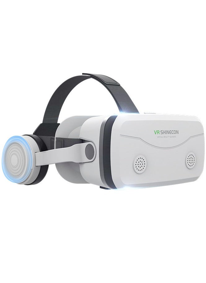 في آر شينيكون نظارات الواقع الافتراضي HD 3D سماعة الواقع الافتراضي لألعاب الواقع الافتراضي والأفلام ثلاثية الأبعاد، نظارات الواقع الافتراضي للهواتف الذكية باللون الأبيض  - Image 1