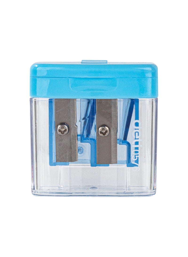 Deli DELI E0576 2-Hole Pencil Sharpener with  Canister – Standard & Jumbo Sizes, Translucent Design  - Image 4