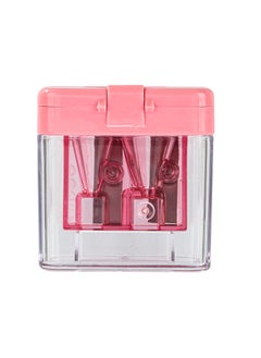 Deli DELI E0576 2-Hole Pencil Sharpener with Canister – Standard & Jumbo Sizes, Translucent Design  - Image 3