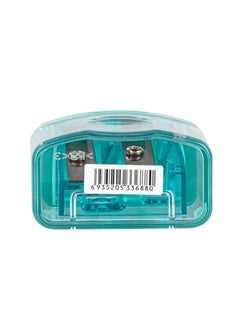 Deli DELI E0576 2-Hole Pencil Sharpener with Canister – Standard & Jumbo Sizes, Translucent Design  - Image 4