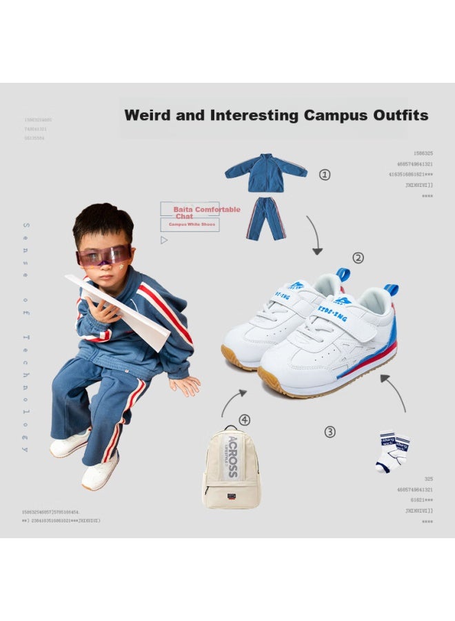 Kids.ing Kids' Sports Shoes Boys' White Shoes Spring New Girls' Soft Bottom Casual Shoes Forrest Gump Shoes Children's Shoes White Size 31 - Image 2