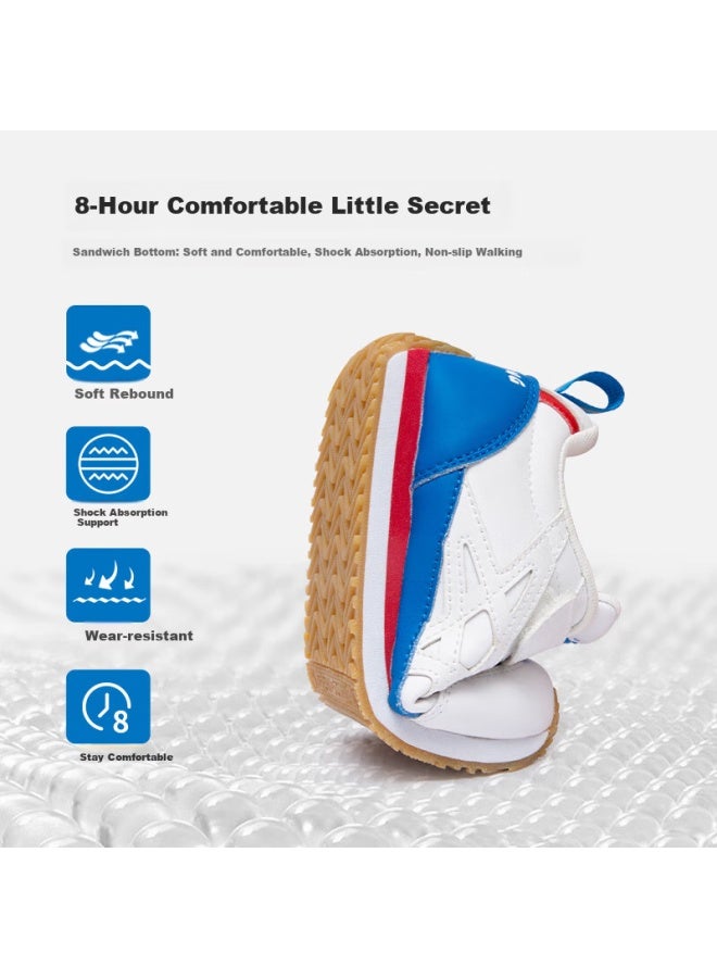 Kids.ing Kids' Sports Shoes Boys' White Shoes Spring New Girls' Soft Bottom Casual Shoes Forrest Gump Shoes Children's Shoes White Size 31 - Image 1