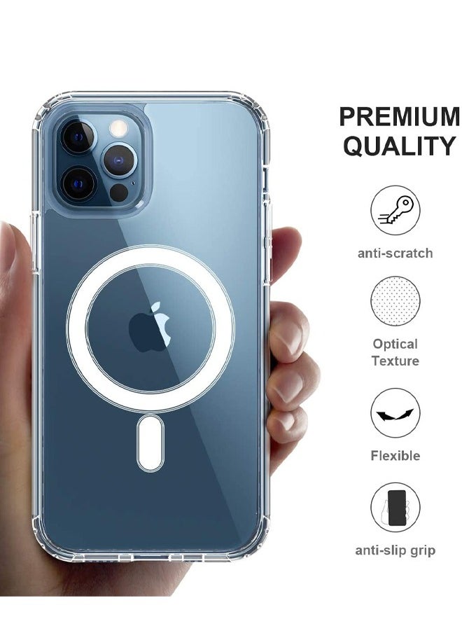 Generic - Magsafe Case Designed For iPhone 12 Pro Max Premium Quality Provides Crystal Clarity Shockproof Supports Wireless Charging Anti Yellowing Case - Image 1