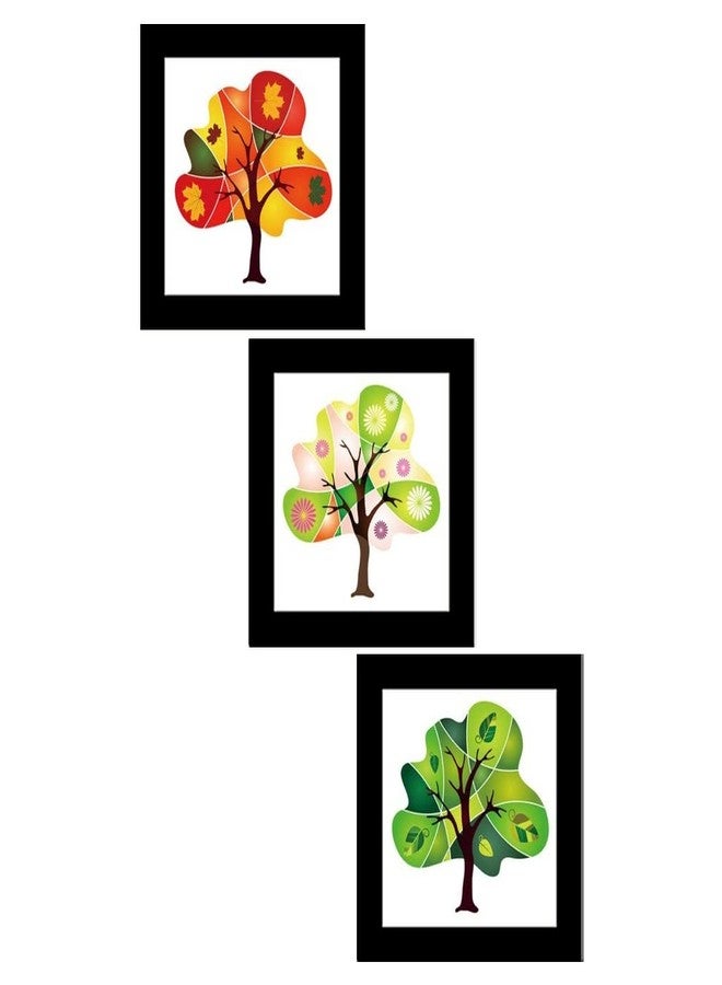 جو هوكد لوحة جدارية Go Hooked (خشب، 22.5 سم × 22.5 سم × 1.2 سم، مجموعة من 3 قطع، 9x9PNTNG2-103) - Image 1