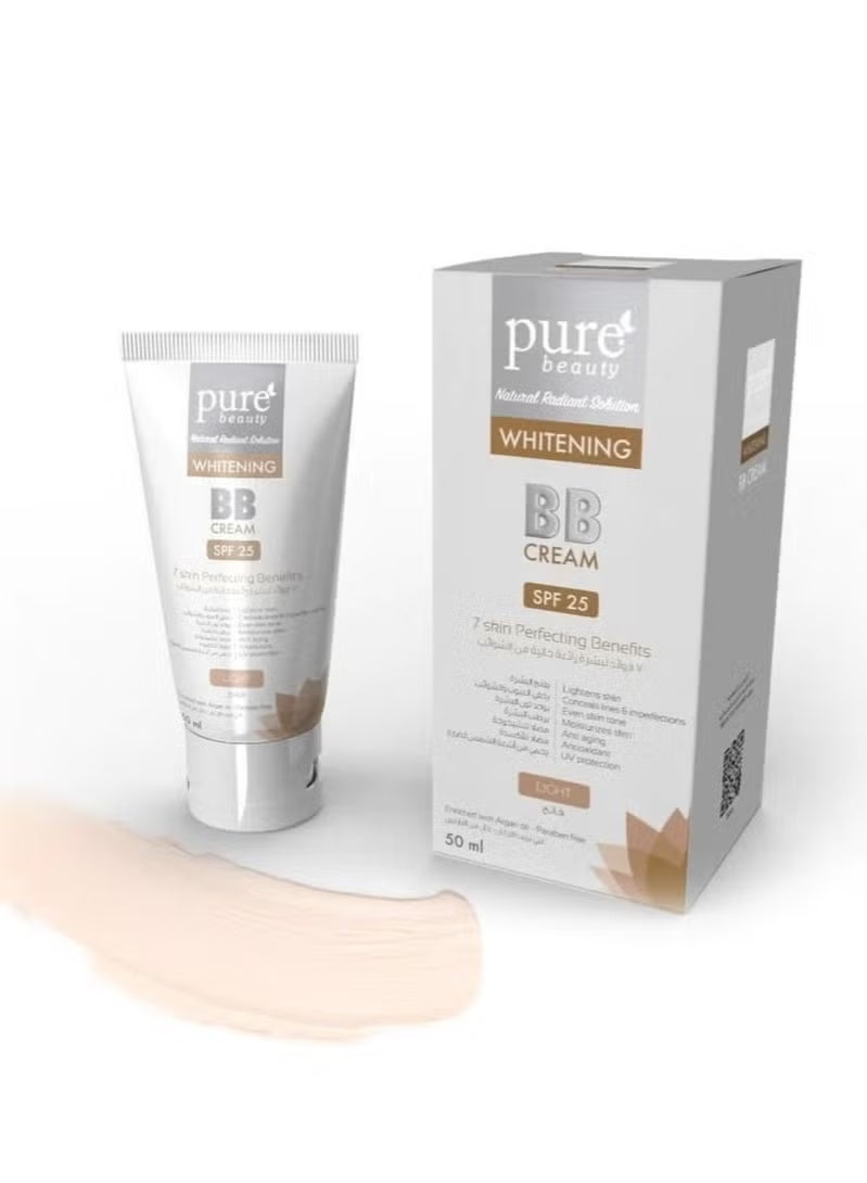 بيور بيوتي بي بي كريم للتفتيح بعامل حماية 25 درجة لون وسط 50 مل