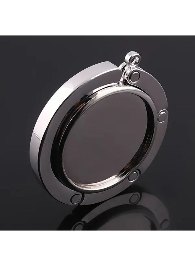 خطاف طاولة قابل للطي من الفولاذ المقاوم للصدأ الفضي مع مشابك أمان وبكرات سلسة - Image 5