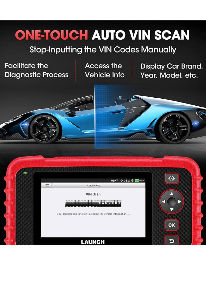 Launch LAUNCH OBD2 Scanner CRP123X Elite V2.0(Upgrade of CRP123X/CRP129X), 7 Reset Scan Tool, FCA SGW, Multi-System Car Scanner, Cloud Report, Lifetime Free Update Diagnostic Tool, Battery Test, AutoVIN  - Image 3