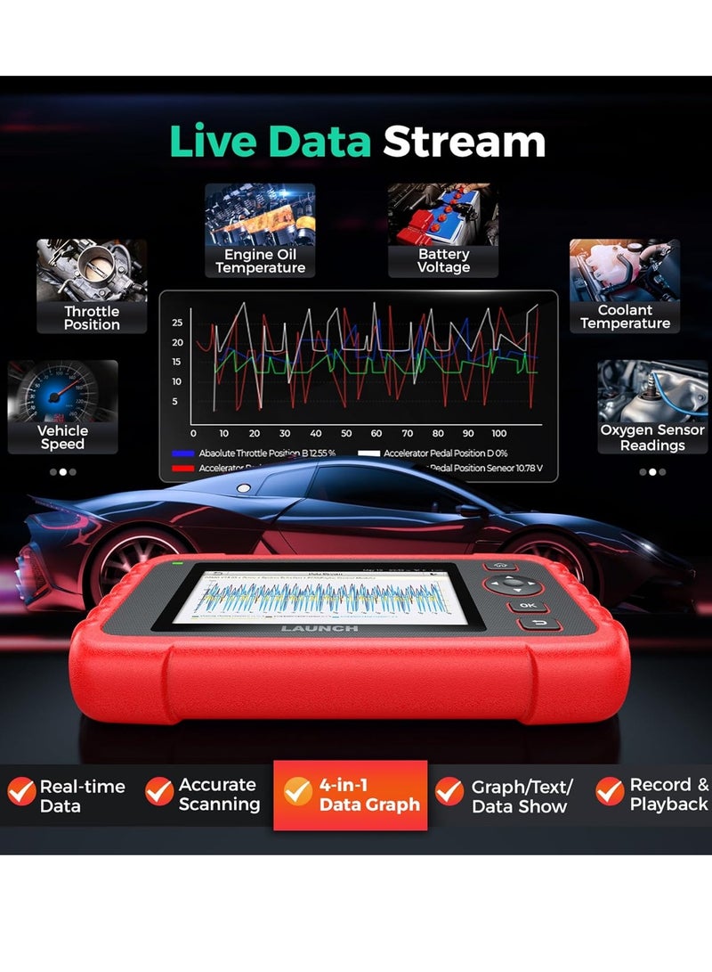 Launch LAUNCH OBD2 Scanner CRP123X Elite V2.0(Upgrade of CRP123X/CRP129X), 7 Reset Scan Tool, FCA SGW, Multi-System Car Scanner, Cloud Report, Lifetime Free Update Diagnostic Tool, Battery Test, AutoVIN  - Image 4