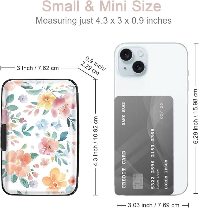 Coco Rossi Mini Credit Card Holder for Women or Men,RFID Blocking Slim Hard Card Case ID Case Travel Wallet - Image 5