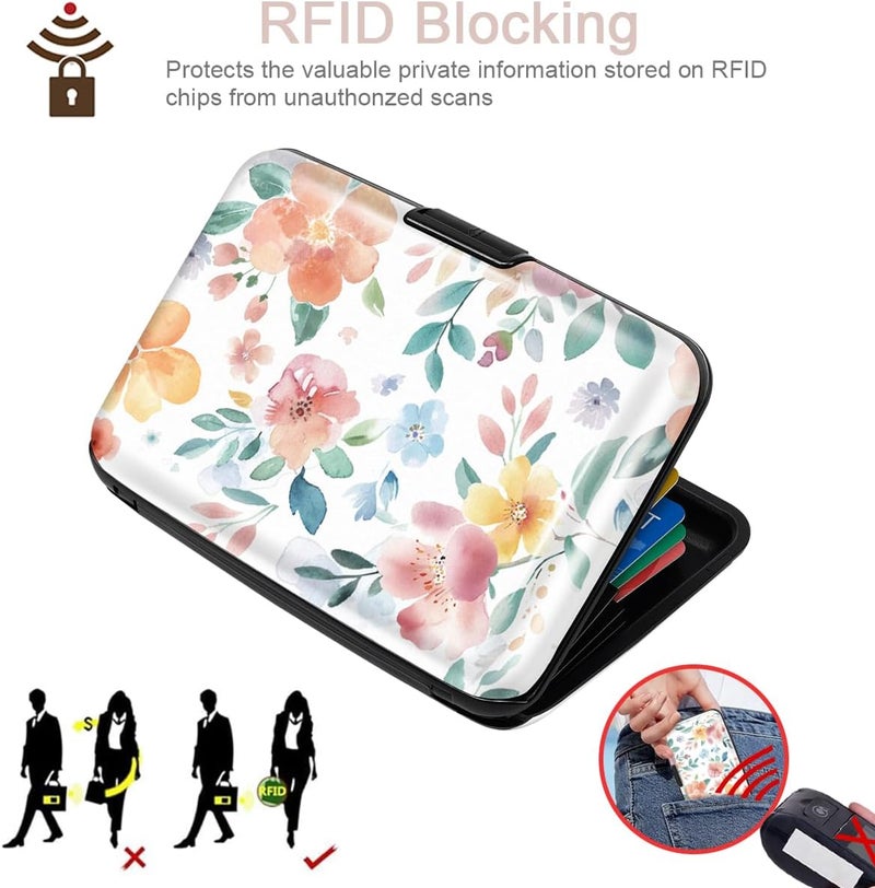 Coco Rossi Mini Credit Card Holder for Women or Men,RFID Blocking Slim Hard Card Case ID Case Travel Wallet - Image 3
