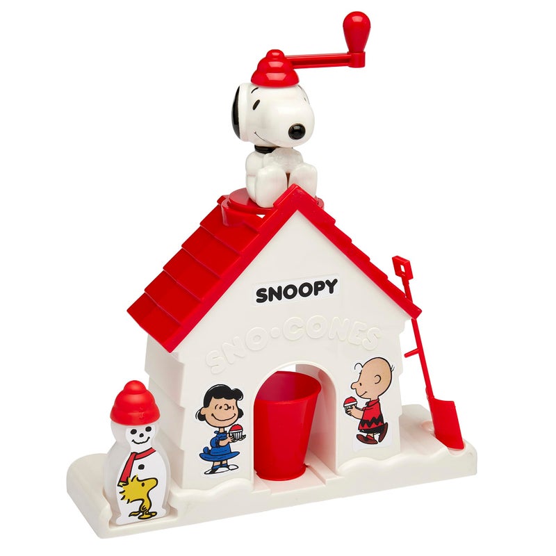 Cra-Z-Art CraZArt Snoopy SNOCone Machine Snow Cone Shaved Ice Maker Ice Shaver Snoopy House Shaped Shaved Ice Maker Comes with Fruit Punch Flavor Packet Ages 6 and Up White - Image 2