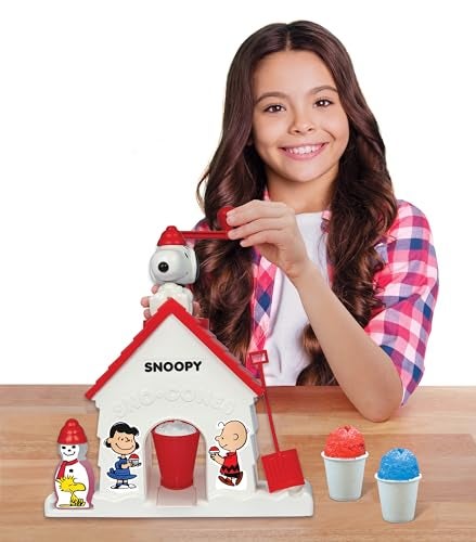 Cra-Z-Art CraZArt Snoopy SNOCone Machine Snow Cone Shaved Ice Maker Ice Shaver Snoopy House Shaped Shaved Ice Maker Comes with Fruit Punch Flavor Packet Ages 6 and Up White - Image 3