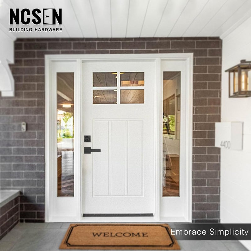 NCSEN 2 Pack Front Door Locksets with Deadbolt, Black Door Handles, Combination Door Lock, Exterior Door Lever (Matte Black)… - Image 4