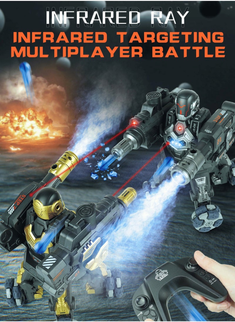 Harvestoy - Remote Control Robot Toys, Battle Robot with Light Music, Spray, 1000 Water Beads, Support 360° Rotating and Drift, Robot Kit Toy for Boys and Girls Kids - Image 1
