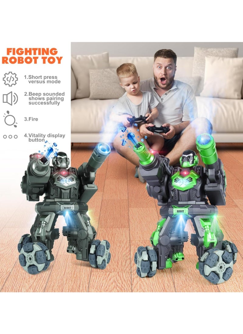 Harvestoy - Remote Control Robot Toys, Battle Robot with Light Music, Spray, 1000 Water Beads, Support 360° Rotating and Drift, Robot Kit Toy for Boys and Girls Kids - Image 1