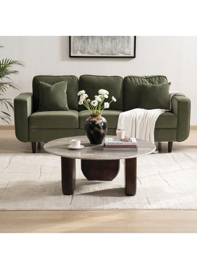 Pan Home Grugaris New Coffee Table Marble - White And Brown ~ Brown - Image 2