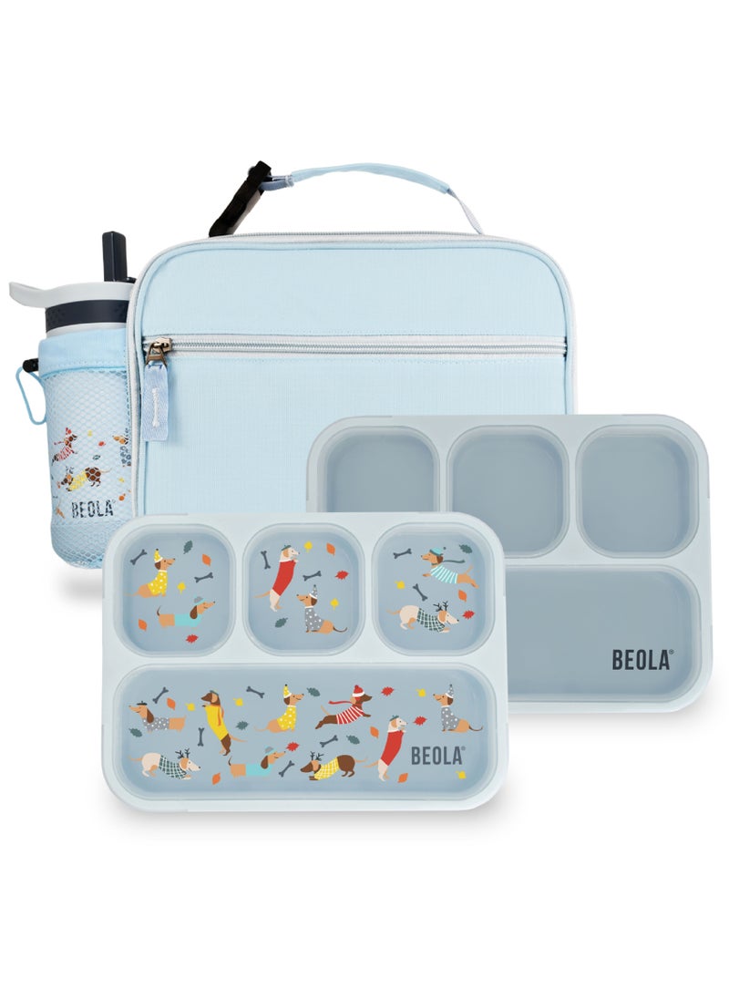 BEOLA - Lunch Bag Insulated Lunch Box Carrier, Ice Blue - Image 1