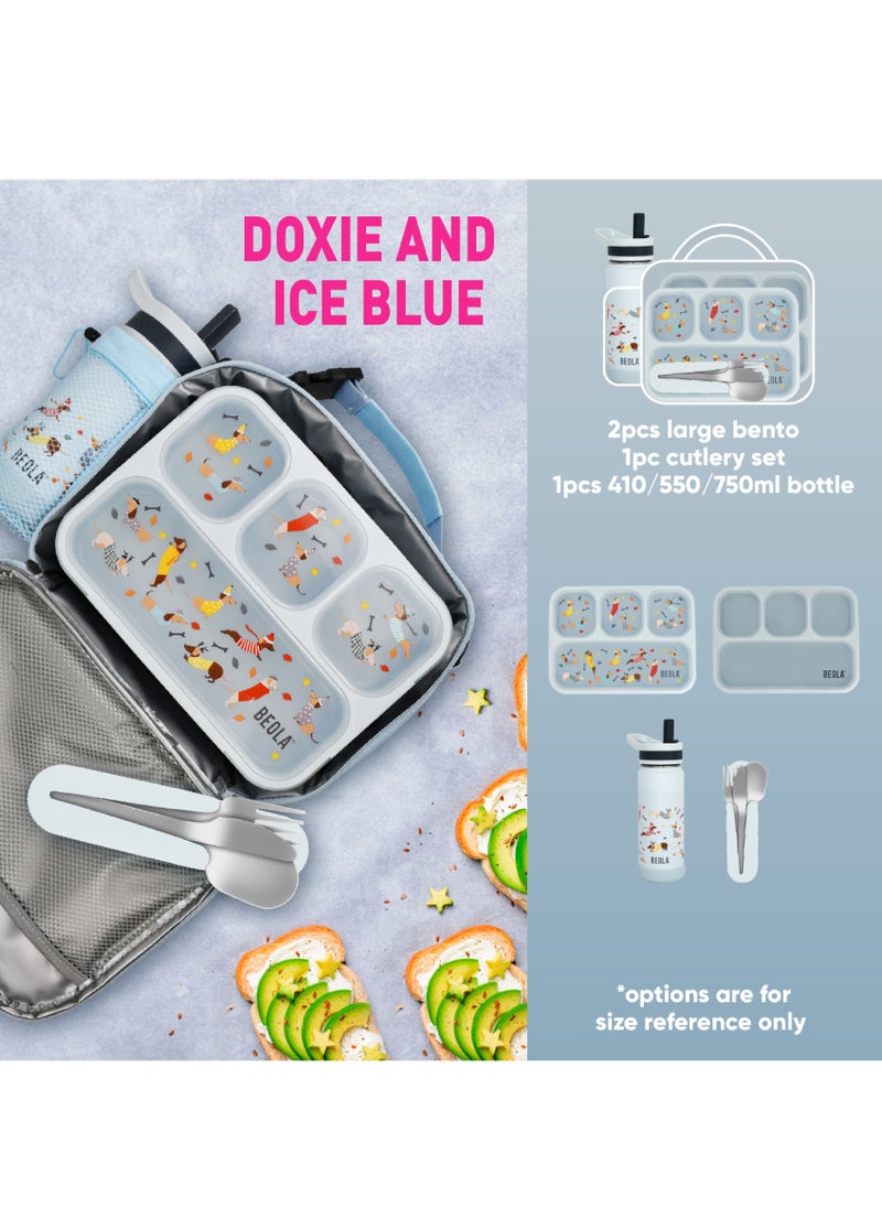 BEOLA - Lunch Bag Insulated Lunch Box Carrier, Ice Blue - Image 1