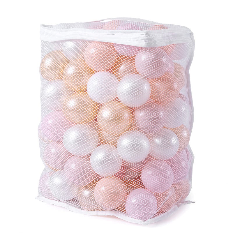 Realhaha Ball Pit Balls 100 Play Balls Plastic Balls for Baby Girls Toddlers Kids Play Tent Pool Playhouse Playpen Party Decoration Pink White - Image 2