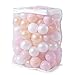 Realhaha Ball Pit Balls 100 Play Balls Plastic Balls for Baby Girls Toddlers Kids Play Tent Pool Playhouse Playpen Party Decoration Pink White - Image 3