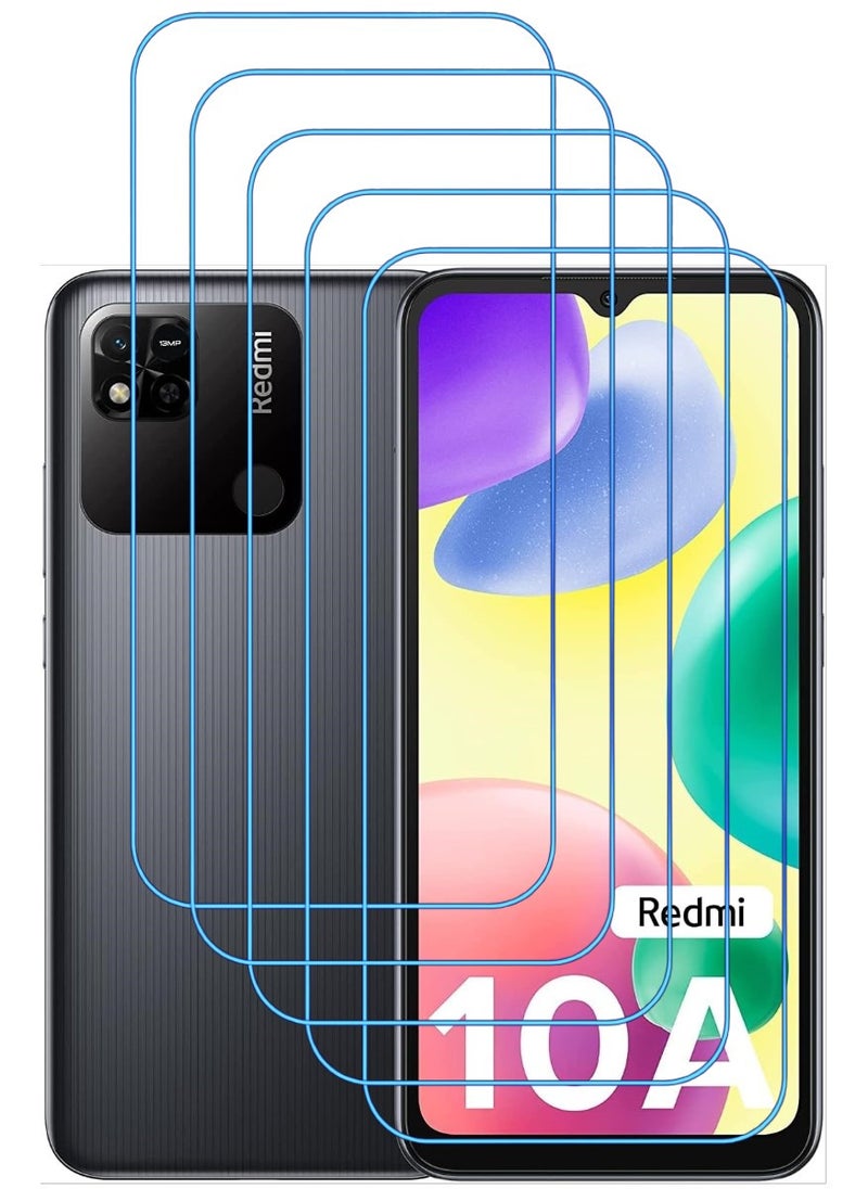 ACLIX 5 Pieces Antistatic ESD Dustproof Premium Quality High Definition Clear Tempered Glass Screen Protector Designed For Xiaomi Redmi 10A - Image 1