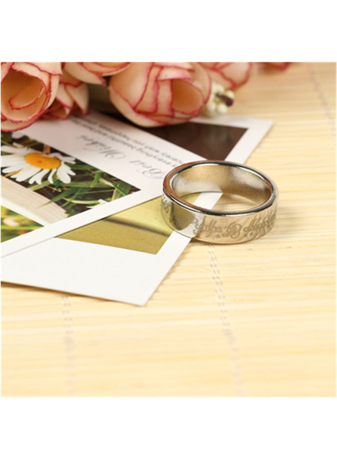 Magic Props Magnetic Ring Single Ring Magnetic Ring Magnet Ring Black Strip Strong Magnetic Ring Magnetic Ring Spot-Color:Silver Pattern (large)  - Image 1