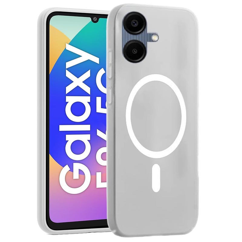 SHINESTAR Back Cover for Samsung Galaxy M06 5G | Galaxy F06 5G | Frosted Semi-Transparent Slim Case – White | Only Compatible with Wireless Magnetic Accessories | Hard Back, Matte Finish - Image 4