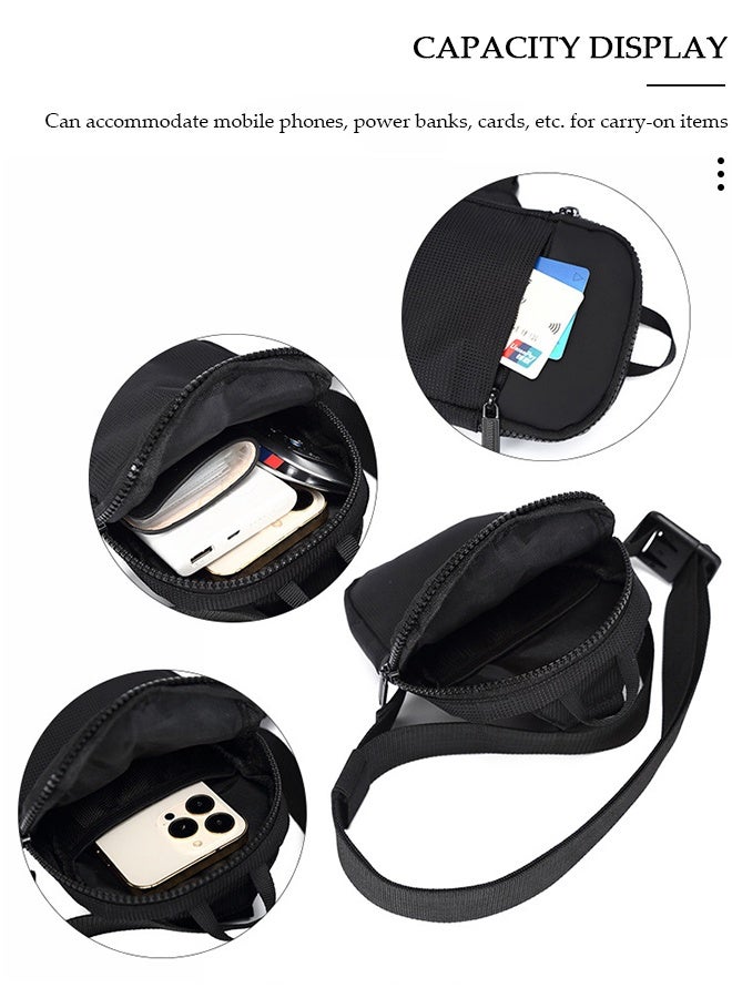 DUNISO حقيبة كروس للرجال والنساء مقاومة للماء حقيبة سفر ومحفظة لجواز السفر للهاتف الخلوي، حقيبة صدر صغيرة متعددة الأغراض للرياضة والسفر - Image 3