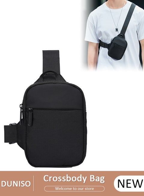 حقيبة كروس للرجال والنساء مقاومة للماء حقيبة سفر ومحفظة لجواز السفر للهاتف الخلوي، حقيبة صدر صغيرة متعددة الأغراض للرياضة والسفر