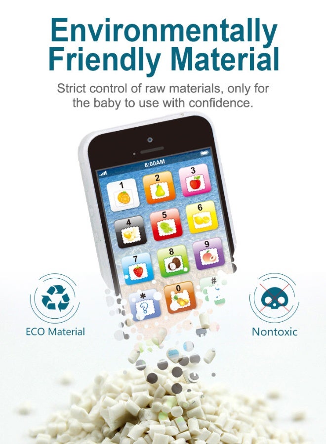 لعبة هاتف محمول تعليمية، 8 أوضاع، أضواء ملونة، لعبة هاتف محمول متعددة الوظائف قابلة لإعادة الشحن، لعبة تفاعلية لتعليم الذكاء في مرحلة الطفولة المبكرة، الموسيقى وتعلم اللغة الإنجليزية، مناسبة للأولاد والبنات من عمر 18 شهرًا فما فوق، لون أسود. - Image 5