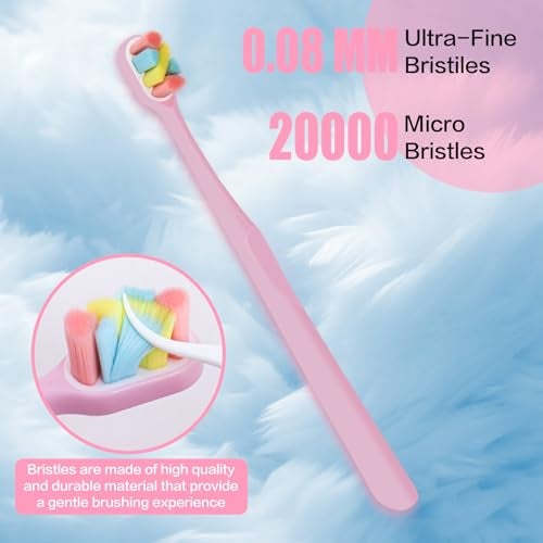 Tetragonal tree 6 Count Extra Soft Toothbrushes | Periodontist-Designed Tapered Bristles for Sensitive Teeth and Receding Gums | Plaque Remover Toothbrushes in Bucket Packaging - Colors May Vary - Image 3