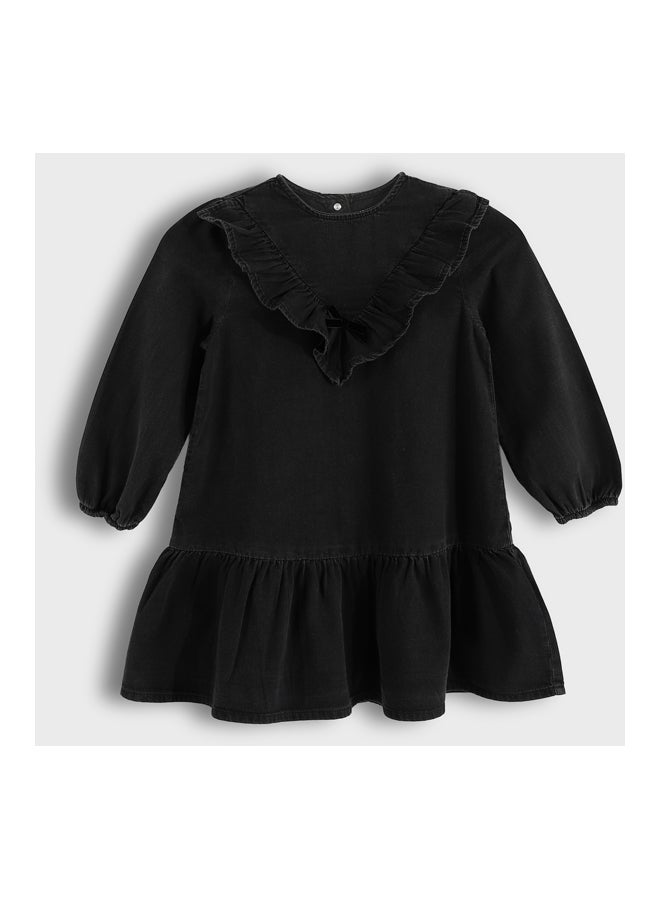 LC WAIKIKI Basic Long Sleeve Girls' Denim Dress - Image 1