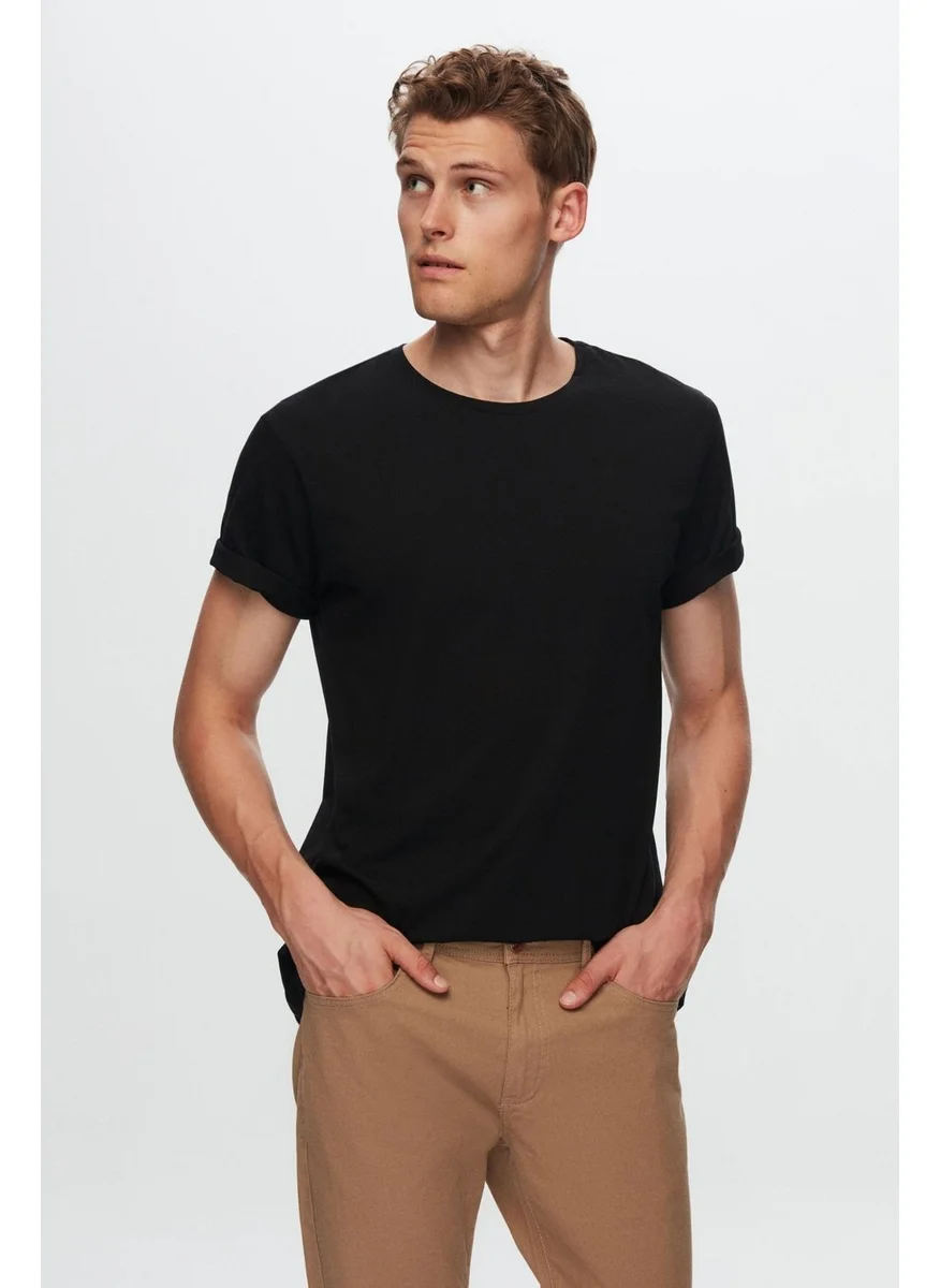 D'S DAMAT Slim Fit Black T-shirt 4HC141996753M
