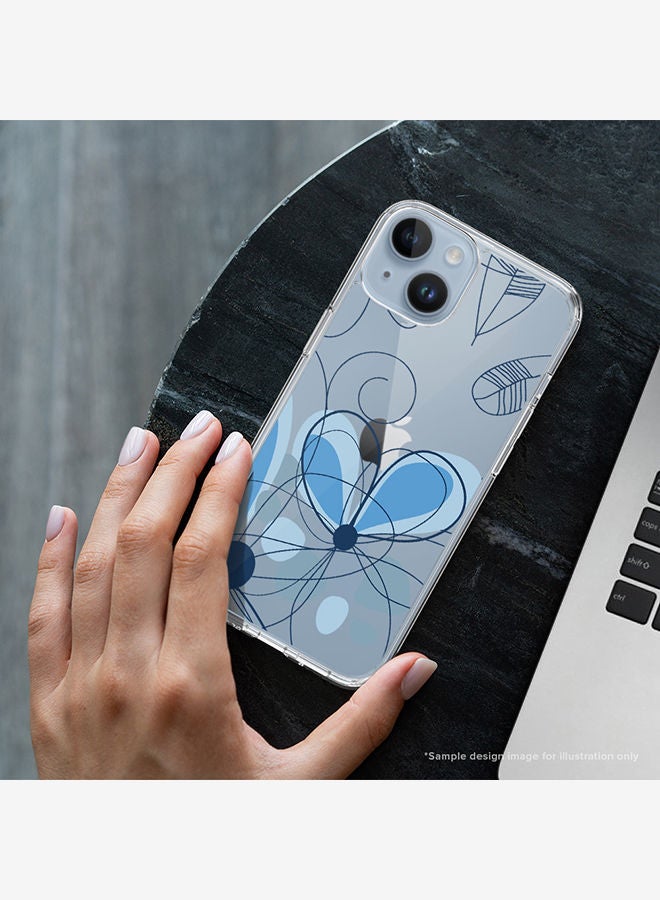 Stylizedd Classic Clear Case for Apple iPhone 14 Hybrid Soft Case Flexible Edges Anti Drop TPU PC Gel Thin Transparent Cover [ Designed for Apple iPhone 14 ] - Chief Longfeathers Full Print - Image 2