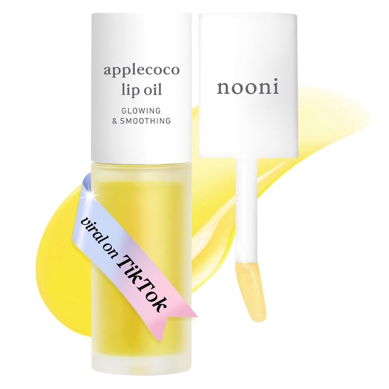 NOONI Korean Lip Oil - Applecoco | Long-Lasting, Moisturizing, Plumping, Revitalizing for Dry Lips, Waterproof, No Peel Off, Hydrating, Stocking Stuffers, Preppy Stuff, 0.12 FL Oz - Image 1