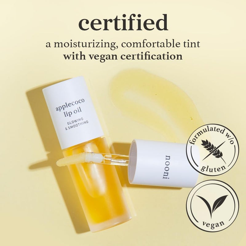 NOONI Korean Lip Oil - Applecoco | Long-Lasting, Moisturizing, Plumping, Revitalizing for Dry Lips, Waterproof, No Peel Off, Hydrating, Stocking Stuffers, Preppy Stuff, 0.12 FL Oz - Image 3