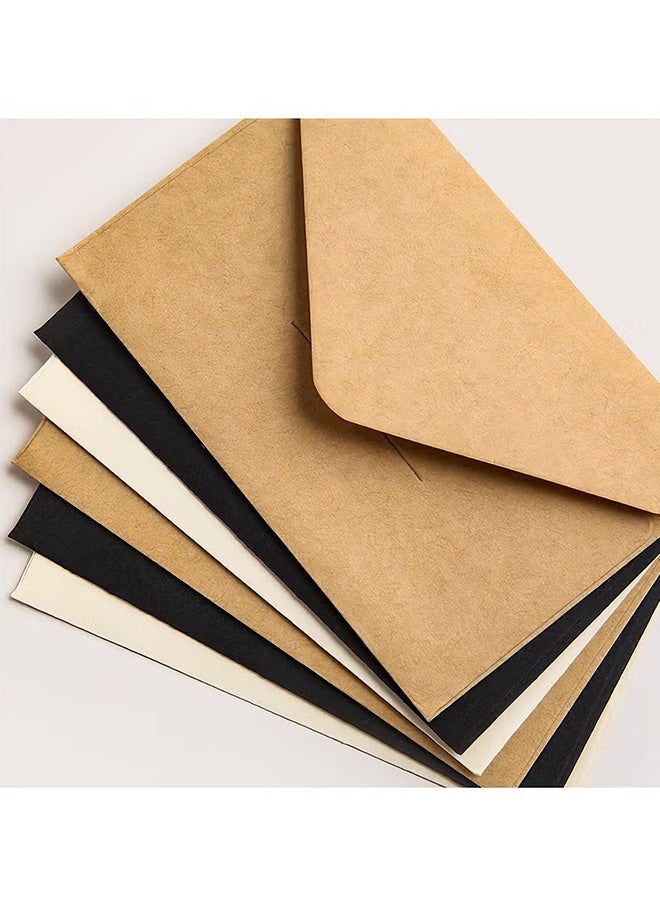 Happy D Kraft Paper Invitation Envelopes 4.13x2.75" Mini Brown Envelopes for Cards, Photos, Invitations, Weddings, Baby Shower, Birthiday（60pcs） - Image 4