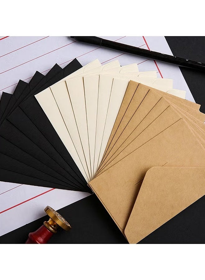 Happy D Kraft Paper Invitation Envelopes 4.13x2.75" Mini Brown Envelopes for Cards, Photos, Invitations, Weddings, Baby Shower, Birthiday（60pcs） - Image 2