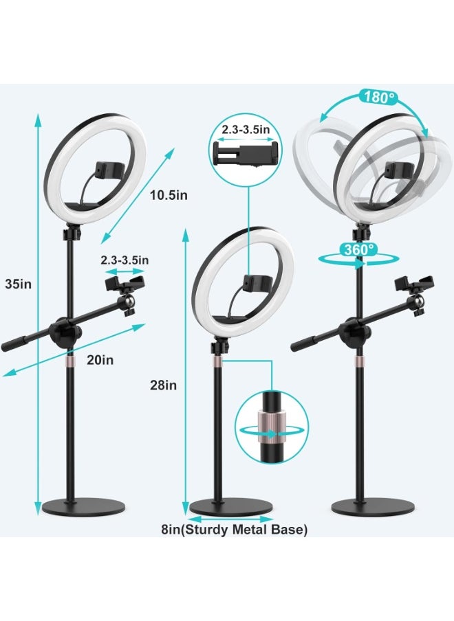 Generic - RGB Selfie Ring Light with Tripod Stand, Phone Holders & Remote Control for Video Recording, Streaming, and Conference Calls - Image 1