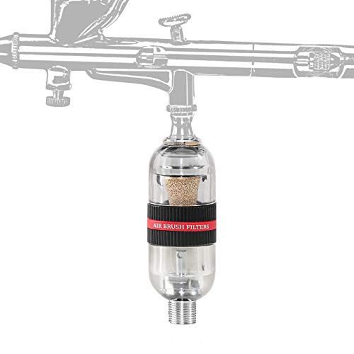 SAGUD Airbrush New Premium Airbrush In-Line Mini Air Filter Air Brush Water Moisture Oil Trap Separator Kit, Connects onto Airbrushes and Hoses with 1/8” Threads - Image 2