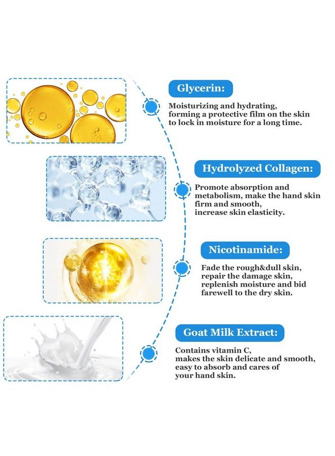 Permotary 6 Pairs Moisturizing Hand Mask Gloves For Dry Handshand Peel Mask Natural Collagen Spa Gloves Intensive Hand Repair Gloves For Repair Dry Crackedrough Damage Skin For Women & Men(Milk)  - Image 3