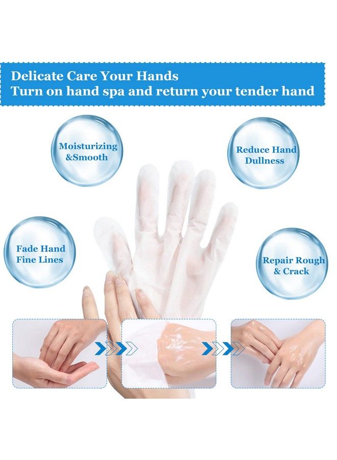Permotary 6 Pairs Moisturizing Hand Mask Gloves For Dry Handshand Peel Mask Natural Collagen Spa Gloves Intensive Hand Repair Gloves For Repair Dry Crackedrough Damage Skin For Women & Men(Milk)  - Image 4
