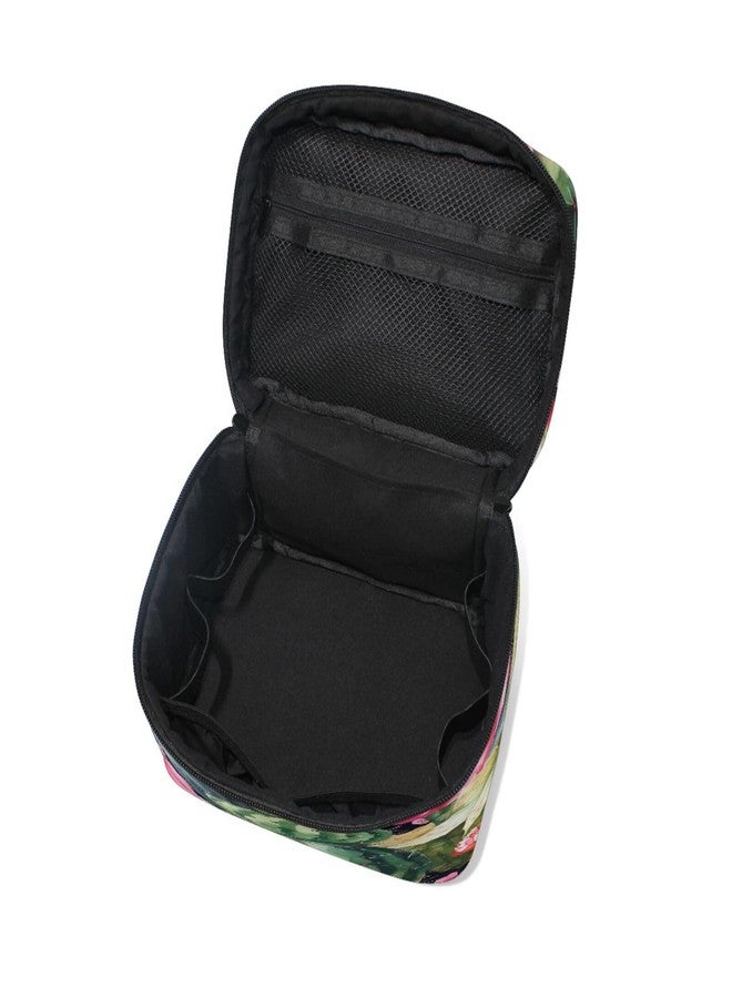 WELLDAY Makeup Bag Watercolor Cactus Portable Travel Cosmetic Case Toiletry Organizer for Women - Image 5