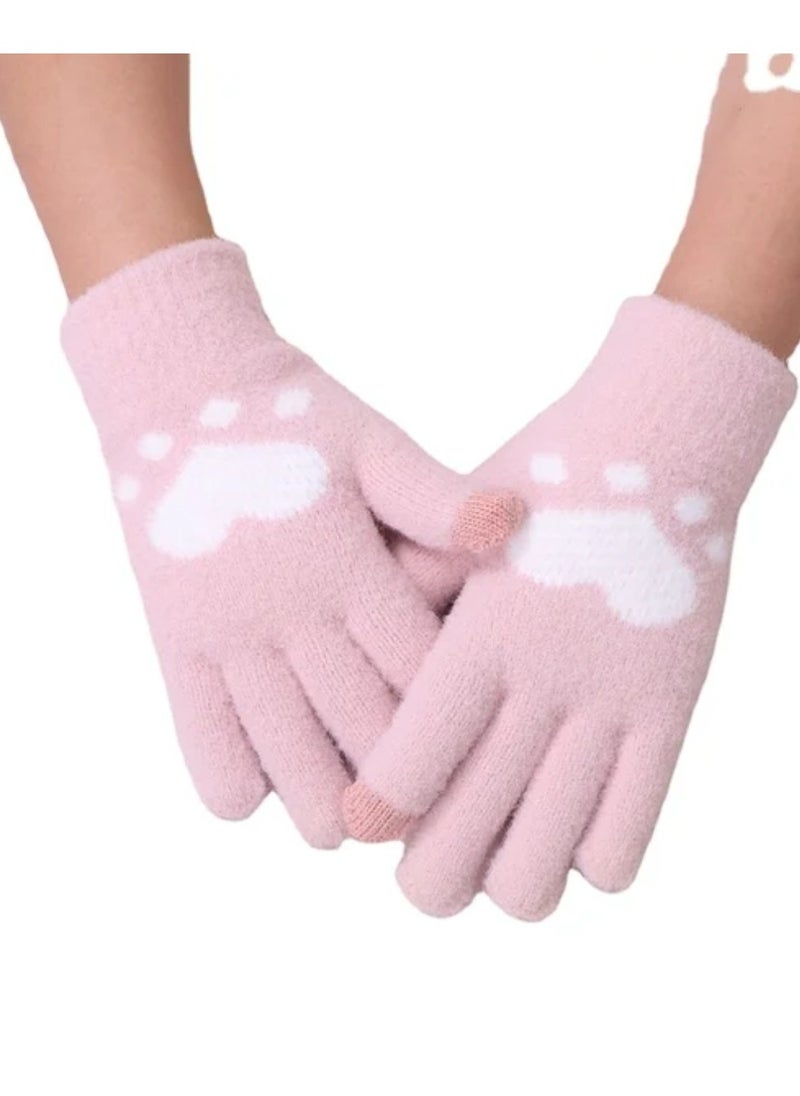ماركة غير محددة قفازات جوانتي قلب للنساء تاتش لمس للموبايل صوف للشتاء  - Image 2