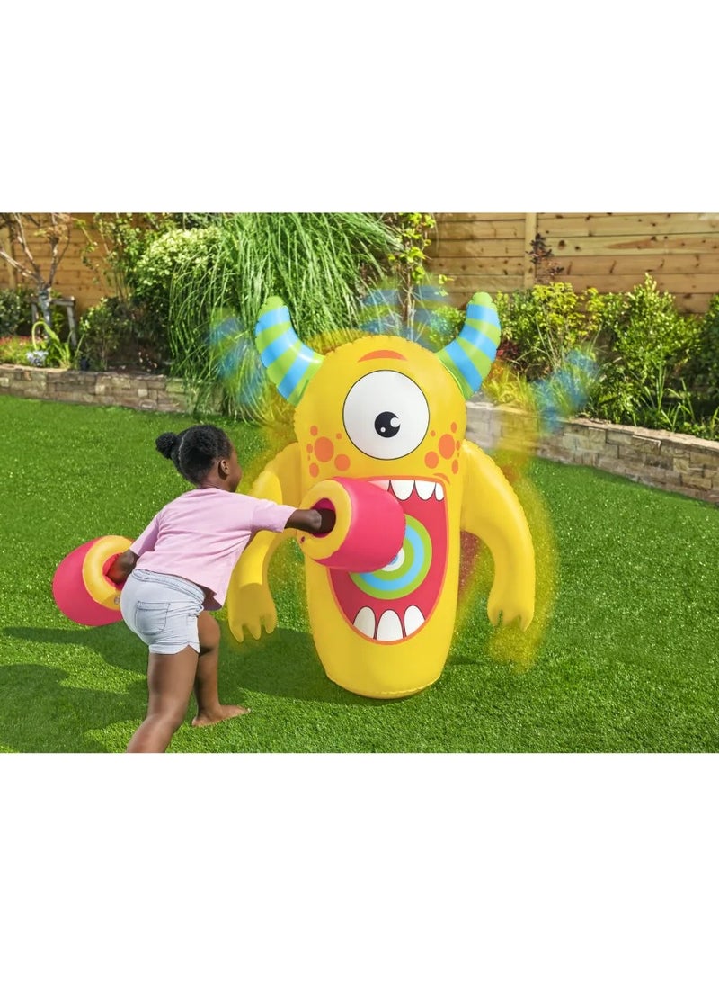 Bestway Bestway Kids Monster Knock Out Pop Inflatable Boxing Boxing Bag with Gloves - 119 cm - 52545  - Image 4